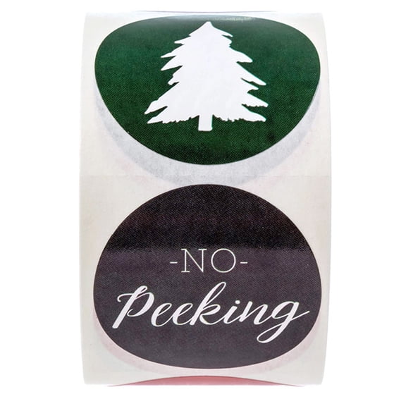 TABLZONE Round Seal Stickers Assorted Colors for Baking Bags, Holiday and Christmas Packaging, 1 Roll