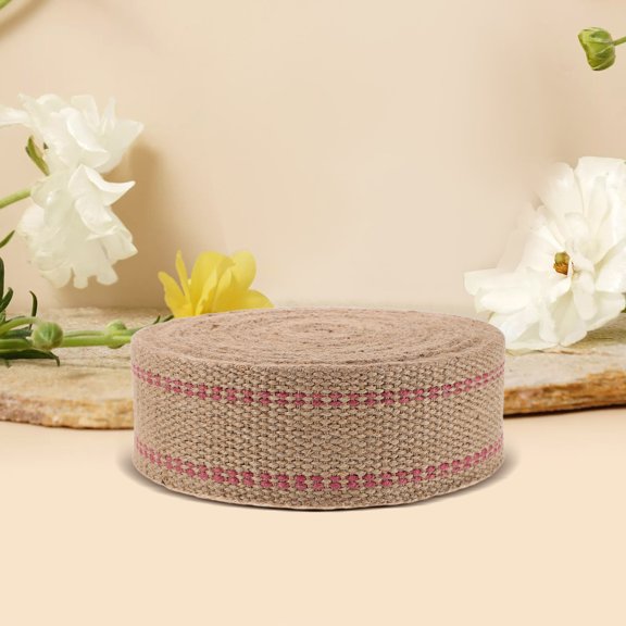 TABLZONE Wide Jute Ribbon Multi Color Durable Upholstery Webbing for Decor