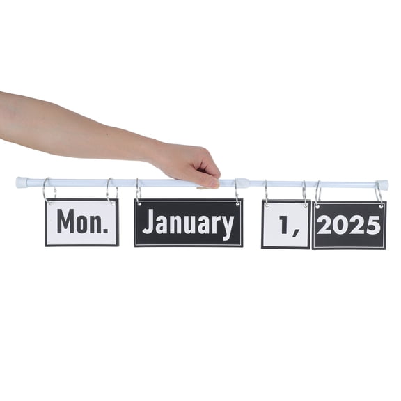 TABLZONE Black Classroom Calendar, & Easy to Install, Multi-Year Use, Ideal School Decoration & Learning Tool