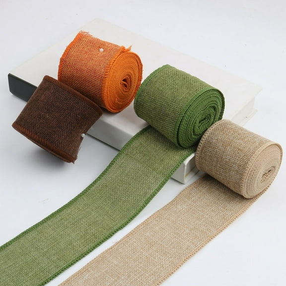 TABLZONE Festival Ribbon Set, Assorted Hemp Fabric Ribbon for Boxes, Bouquet Wrapping, Crafting and Party Decorations