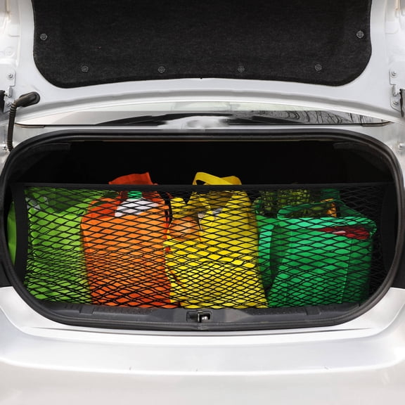 TABLZONE 1 Set Car Mesh for Trunk Trunk Luggage Net Bag Polyester Organizing Travel Black