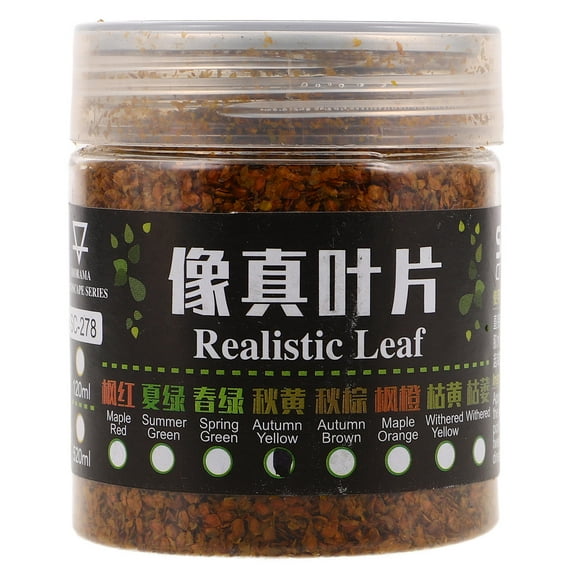 TABLZONE Mini Scenery Leaf Realistic Design for Tabletop and Home Decoration 1 Bottle Orange Resin