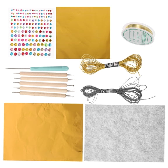 TABLZONE Craft Gold Leaf Sheets in Golden for Festive Decor and Creative Uses