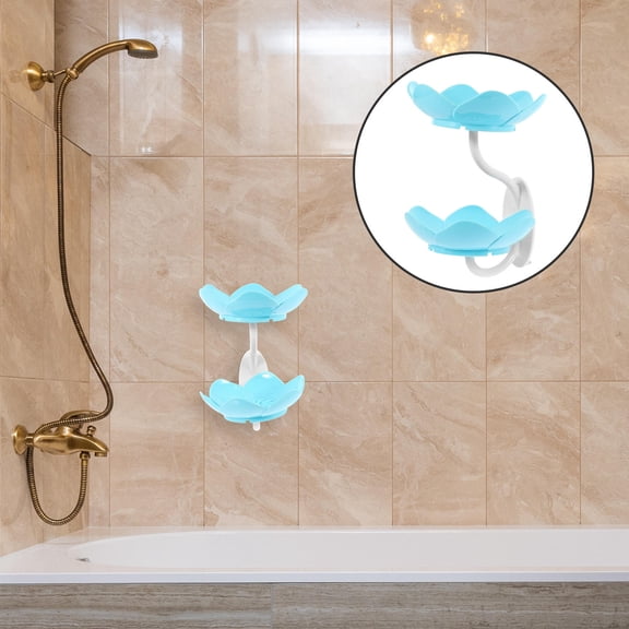TABLZONE 1 Set Mounted Soap Holder Soap Mint Blue Plastic for Bathroom Use