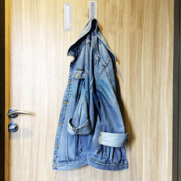 TABLZONE 1Set Foldable Wall Mount Hook Zinc Alloy Space Saving White Coat Hanger for Ceiling