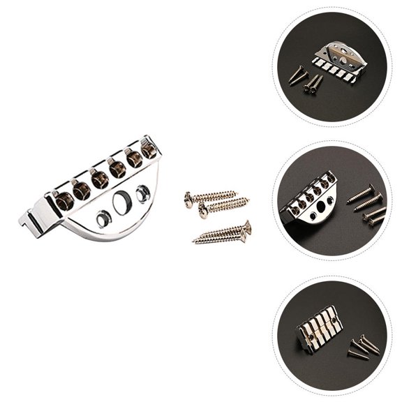 TABLZONE 1Set Durable Plated Silver Headless Guitar Bridge Accessories Reliable for Guitar Playing