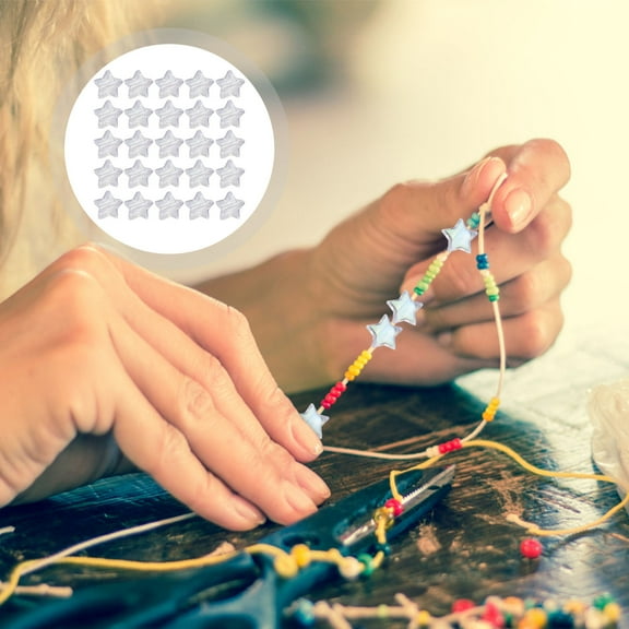 TABLZONE 1 Set Transparent Star Beads for Craft Projects for Family Members Jewelry Making