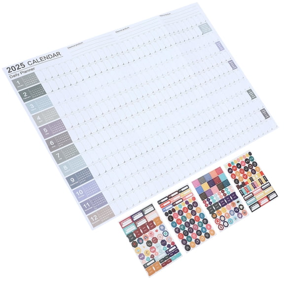 TABLZONE Creative Wall Planner Multi-Color Paper Home Office Daily Planning 1Set