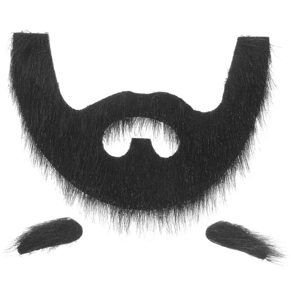 TABLZONE fake beard kit Black Realistic Party Costume Prop 1 Set