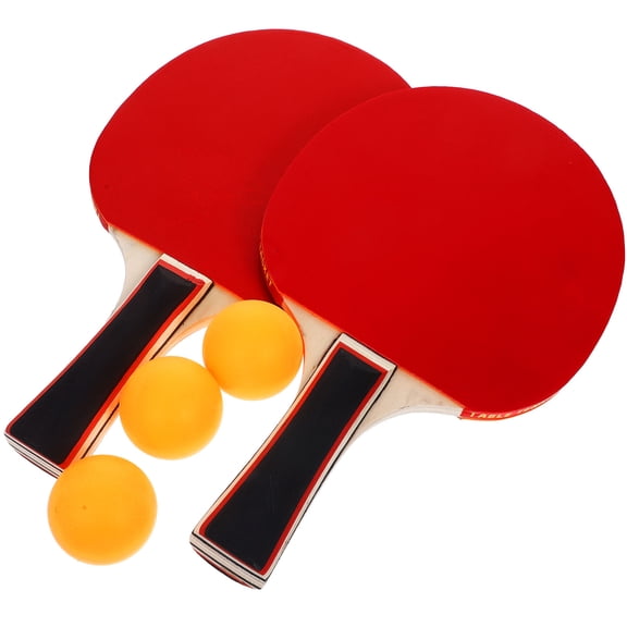 TABLZONE Wooden Table Tennis Set with Black Polyester Rubber for Training and Recreational Play