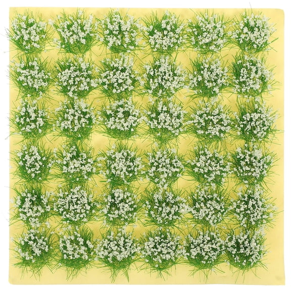 TABLZONE Plastic Field Grass Cluster White Lightweight for Train Railway Sand Table Model Decor