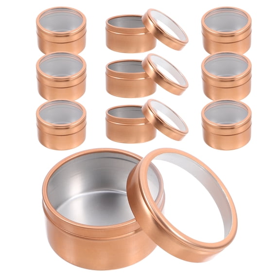 TABLZONE 10 Pcs Small Tin Box Aluminum Tins With Tight Sealing Lids