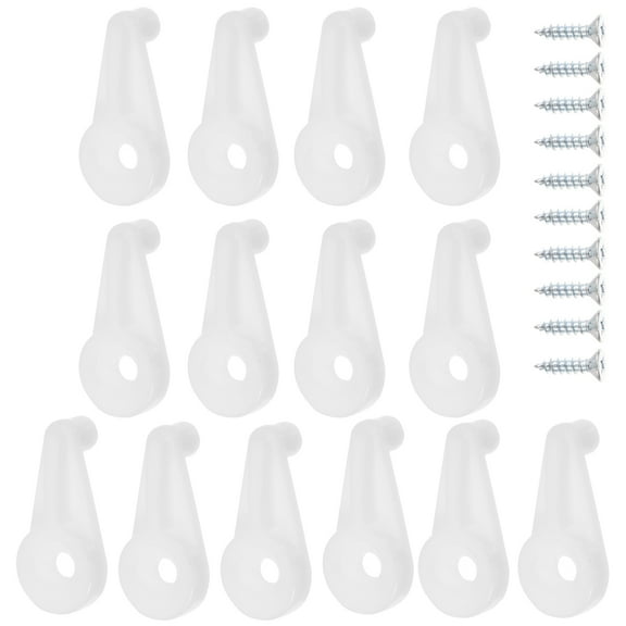 TABLZONE 100Pcs White Plastic Mirror Holder Cabinet Panel Installation Clips for Secure Mounting and Easy Assembly