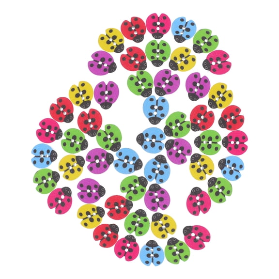 TABLZONE 100 Pcs Mixed Color Wood Buttons Assorted Decorative Craft Buttons for Sewing Knitting and Projects