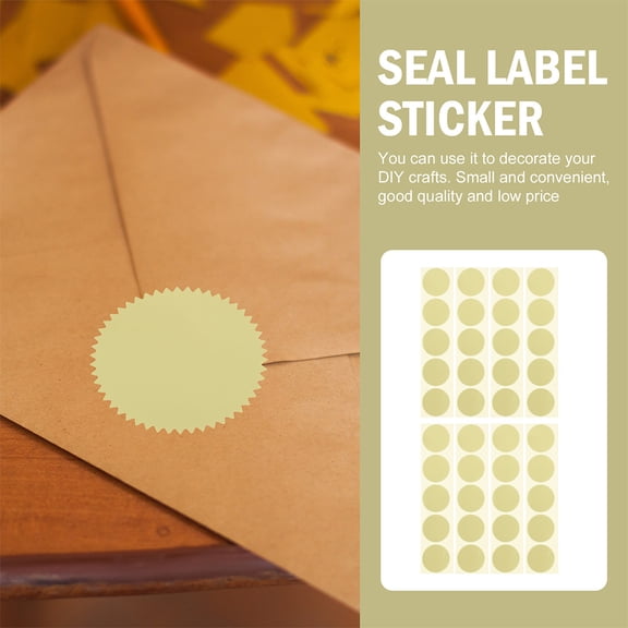 TABLZONE 100 Pcs Shape Seal Sticker Self-adhesive for DIY Crafts and Document Decoration