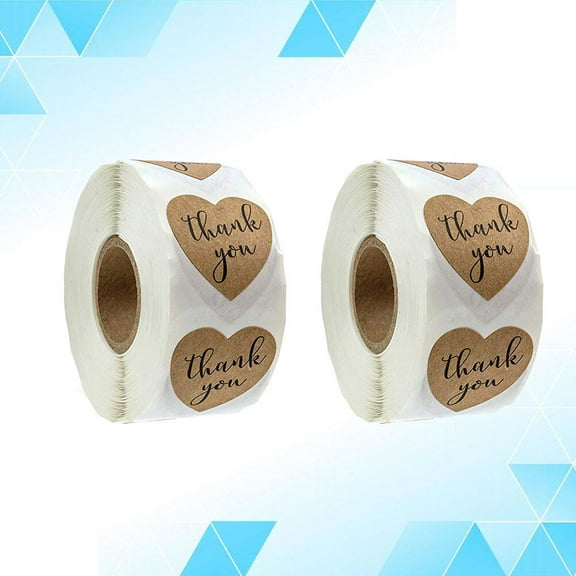 TABLZONE 1000Pcs Packaging Sticker Roll Brown T You Labels for Party Favors