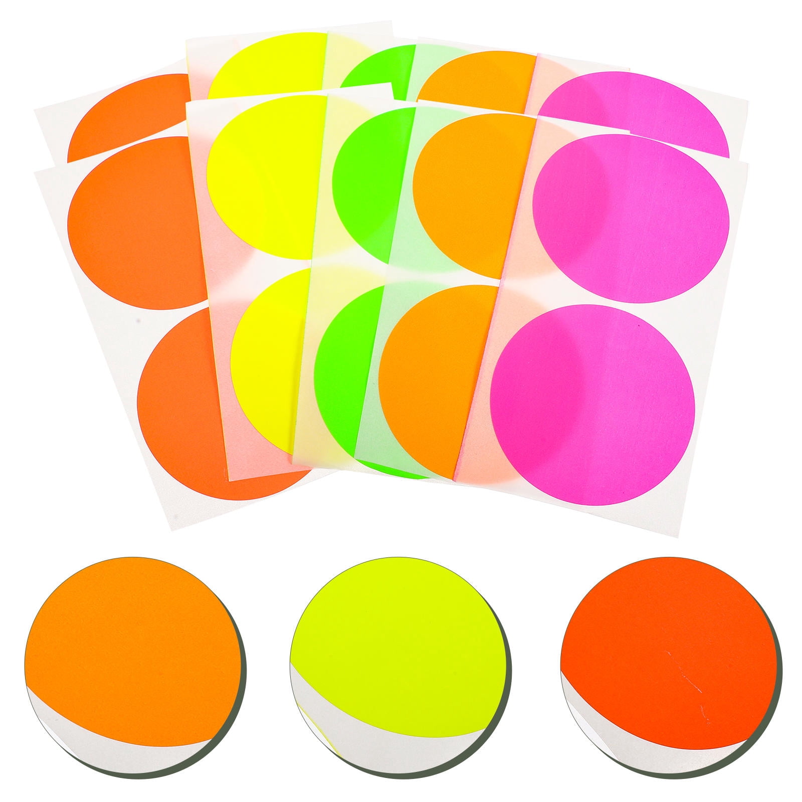 TABLZONE 100Pcs Assorted Color Round Dot Stickers Removable Color ...
