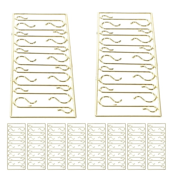 TABLZONE Christmas Tree Hooks Golden Plastic Easy Install Festive Decor 100Pcs