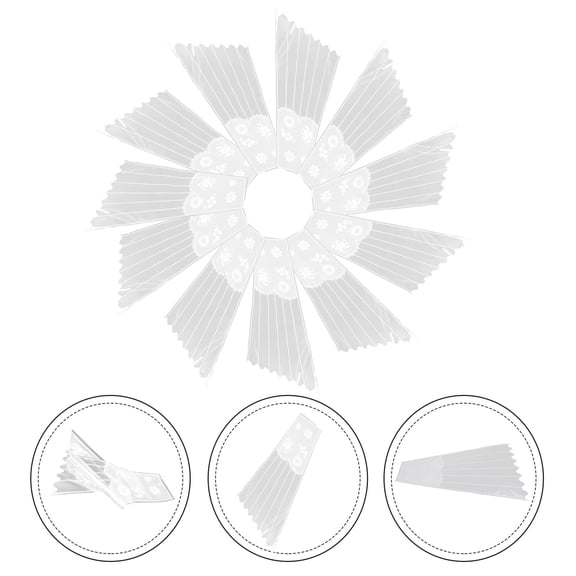 TABLZONE 100Pcs Clear Bouquet Wrap Bags Strong Opp Material for Flowers