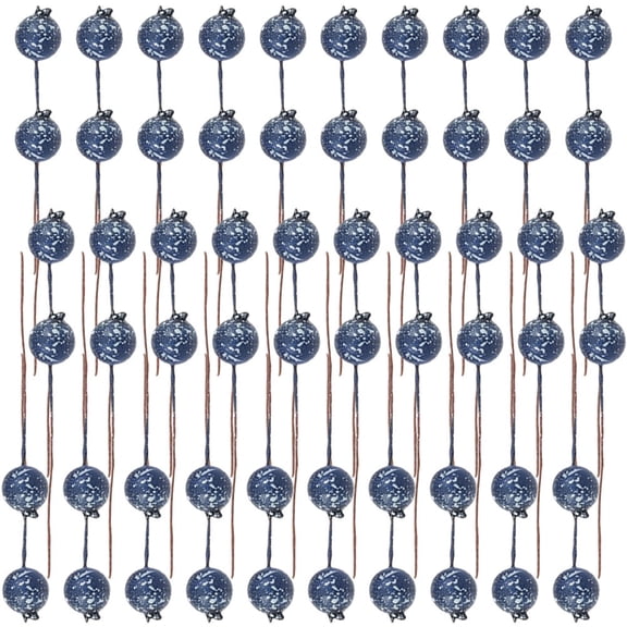 TABLZONE 100Pcs Christmas Artificial Berry Stems Lifelike Blueberry Branches for Holiday Party Decoration