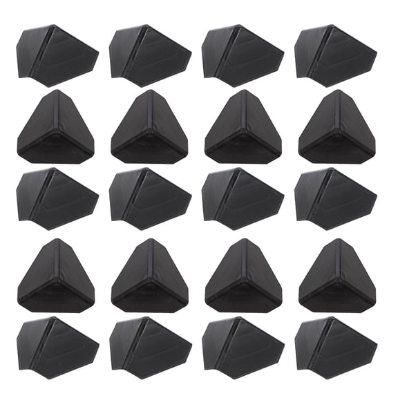 TABLZONE 100Pcs Durable Plastic Corner Protectors for Shipping Cartons and Furniture Black