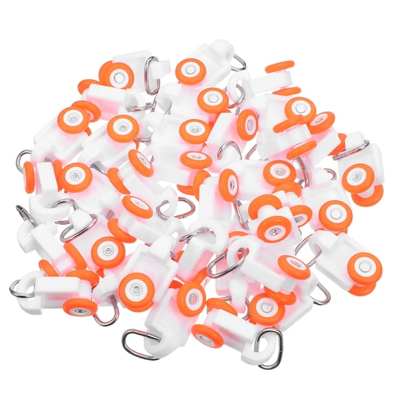 TABLZONE 100Pcs Weather Resistant Curtain Track Roller Gliders Easy Install for Window Curtains