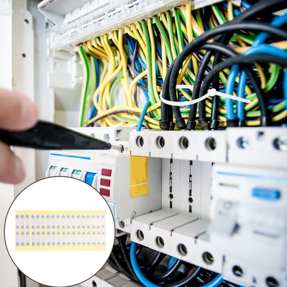 TABLZONE 100-Pack Multi-Color Equipment Safety Labels for Electrical Connections, Home and Industrial Use