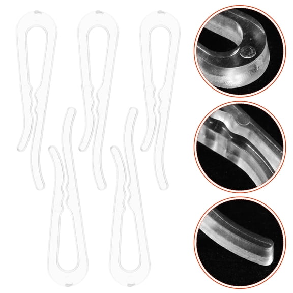TABLZONE 100Pcs Plastic Transparent Sock Clips for Home Use Clothes Safe Without Damage