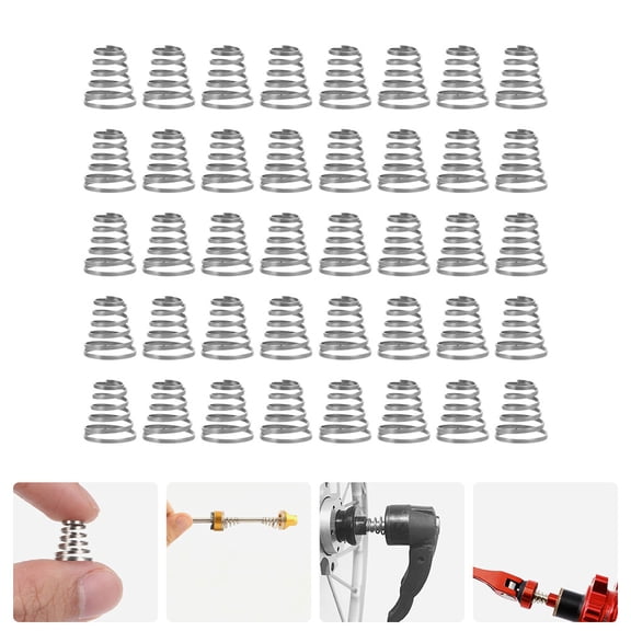 TABLZONE 100Pcs Stainless Steel Quick Release Bike Wheel Springs Replacement for Universal Bike Hubs