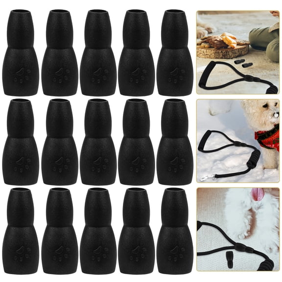 TABLZONE 100pcs Pet Leash Rope Buckles Dog Leash Clasps Black Soft Plastic for Hiking Use