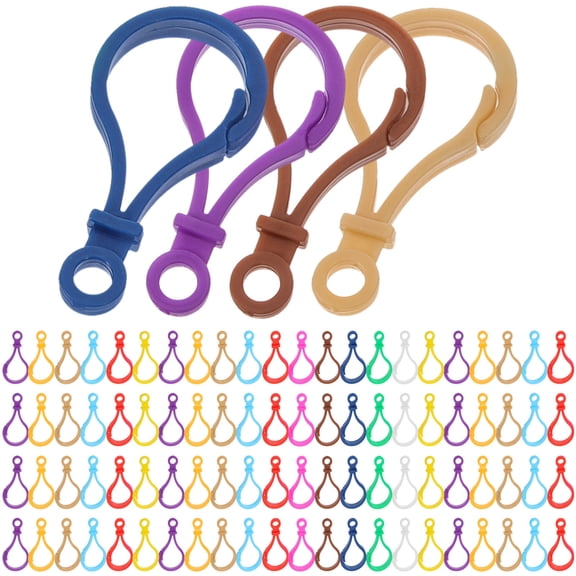 TABLZONE 100pcs Plastic Lobster Claw Clasp Clips Durable Hold for Jewelry Assorted Color DIY Projects