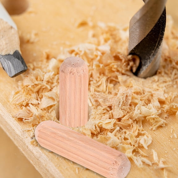 TABLZONE 100pcs Hardwood Wooden Dowel Sticks Beige for Furniture Assembly, Crafting, Projects, Office and Home Use