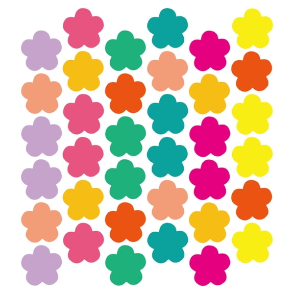 TABLZONE 108Pcs Assorted Color Floral Cardstock Cutouts for Classroom and Bulletin Board Displays