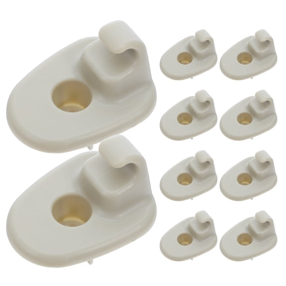 TABLZONE Beige Car Sun Visor Mounting Bracket Clips, Universal Fit, Plastic, Easy Secure Installation