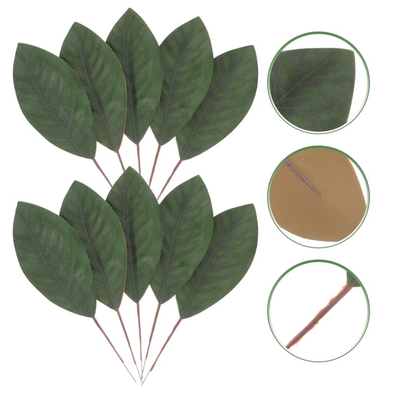 TABLZONE 10Pcs Green Fake Leaves Leaf Decor Accessories for Natural Look and Event Decoration