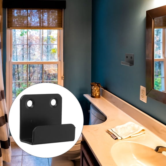 TABLZONE 10-Pack Black Wall Brackets for Secure Ceramic Tile Hanging and Mounting Hardware