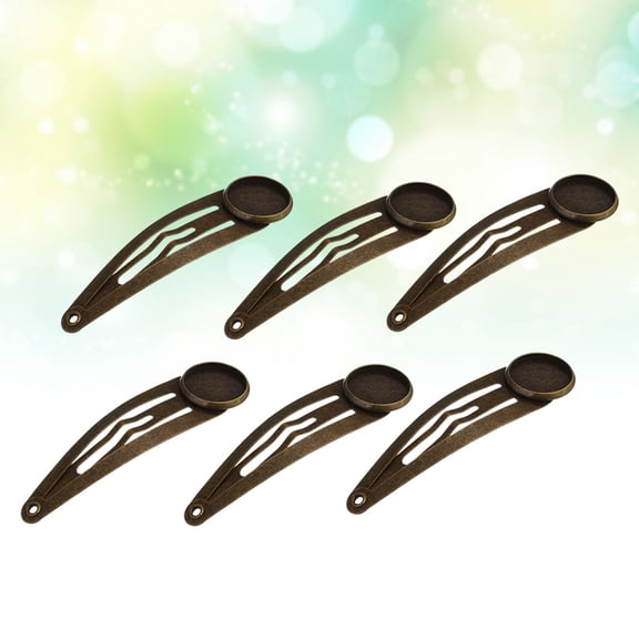 TABLZONE 10-Pack Assorted Color Round Hair Barrettes Clips Set Elegant and Beautiful Hair Accessories for Women