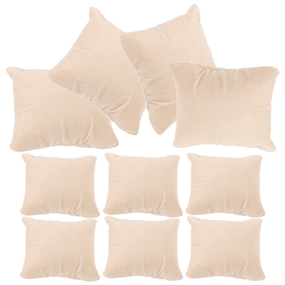 TABLZONE Set of 10 Khaki Plush Watch Display Pillows, Watch Holder Cushions for Retail and Small Business Use