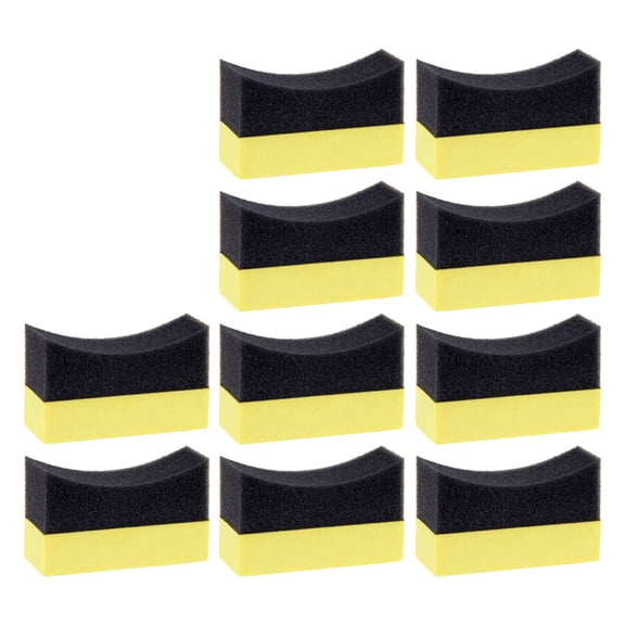 TABLZONE 10Pcs Car Wash Sponge Applicator Pads For Tire Shine And Interior Cleaning