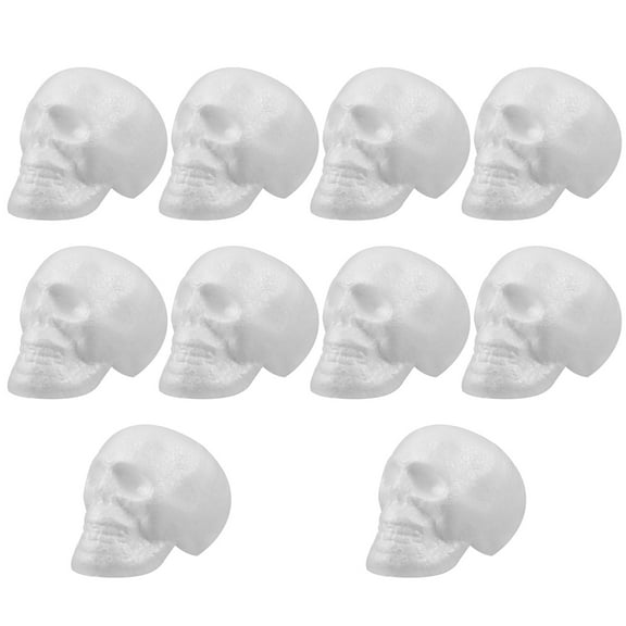 TABLZONE 10Pcs Centerpiece White Foam Grimace Skull Decor For Parties Festivals