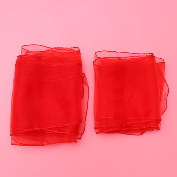 TABLZONE Handmade Red Organza Chair Sashes for Special Occasions and Weddings