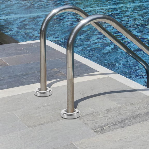 TABLZONE 10-Pack Stainless Steel Inground Pool Ladder Escutcheon Plates, Ladder Flanges for Plumbing Pipe Covers