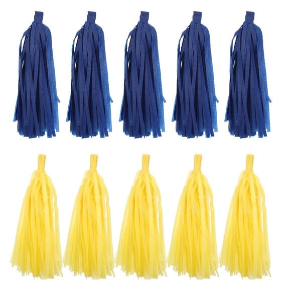 TABLZONE 10Pcs Paper Tassel Gar Banner in Assorted Color for Party Decoration Home Hanging Gar