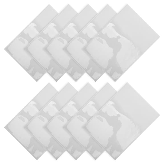 TABLZONE 10Pcs Waterproof Clear Paper Sleeves Self Adhesive Sheet Protectors for Display Wall and Desk Use
