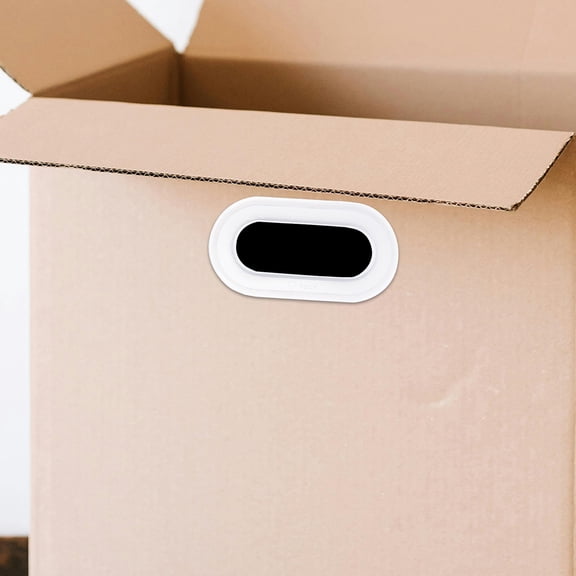 TABLZONE 10Pcs Plastic Handles For Cardboard Boxes With Ergonomic Design White