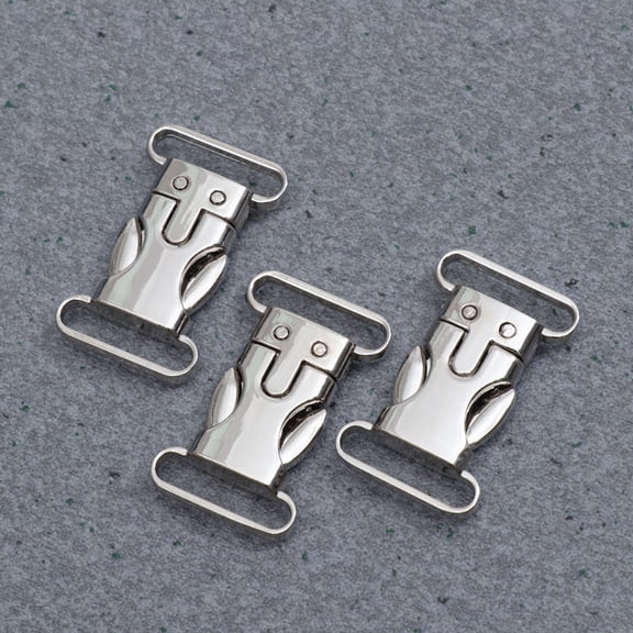 TABLZONE Plated Silver Zinc Alloy Buckle Quick Release for DIY Webbing 10Pcs