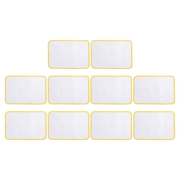 TABLZONE 10Pcs Convenient Ironing Cloth Yellow Reusable Protective Pressing Pad for Home
