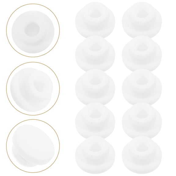 TABLZONE Tub Overflow Drain Caps, White Plastic, Good Sealing for Home Use 10Pcs