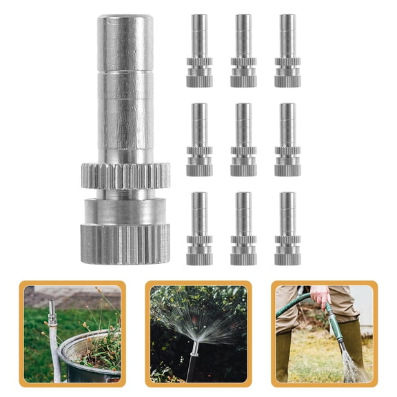 TABLZONE Mister Nozzle Replacements Misting Nozzle Silver 10Pcs