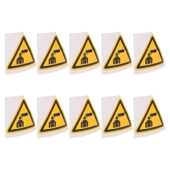 TABLZONE 10Pcs Safety Reminder Sign Multi PVC Watch Your Head Sticker for Factories
